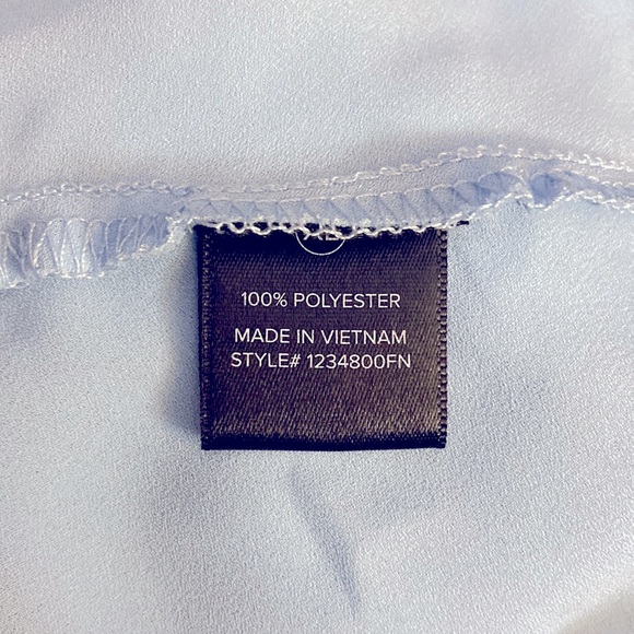 Fashion Nova Sky Blue Draped V-Neck Blouse - Picture 4 of 4